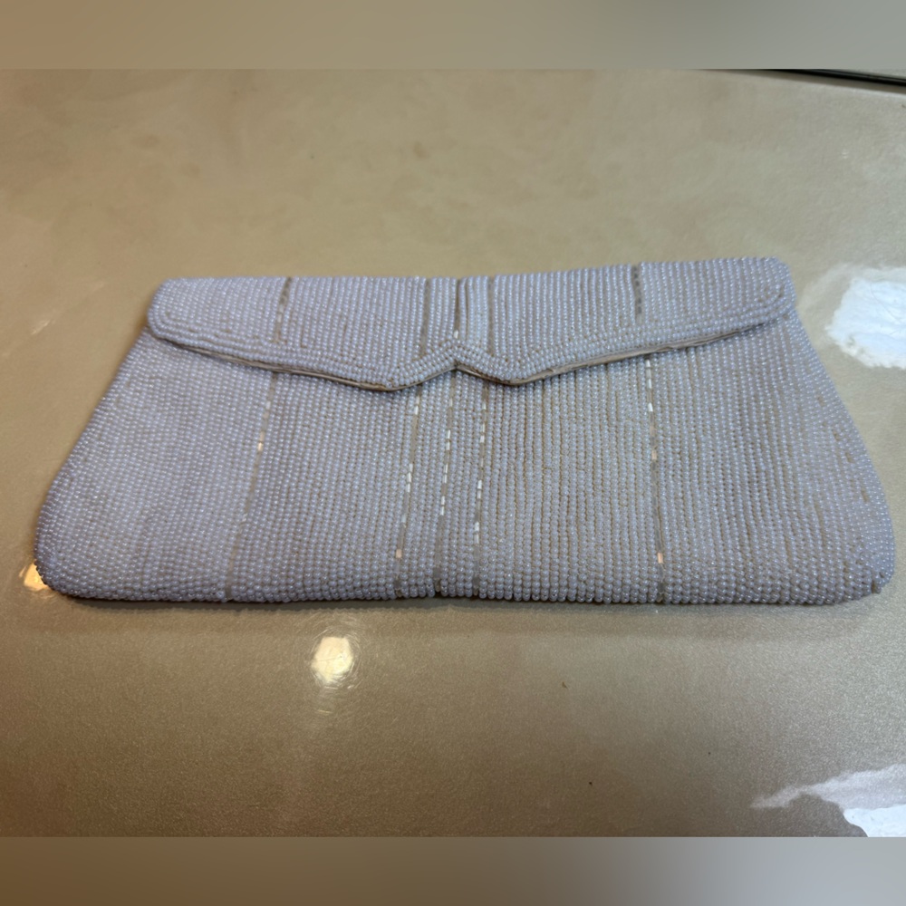 Vintage 60’s? EMSON CLUTCH PURSE Beaded Evening Bag Handbag Wedding Formal Japan